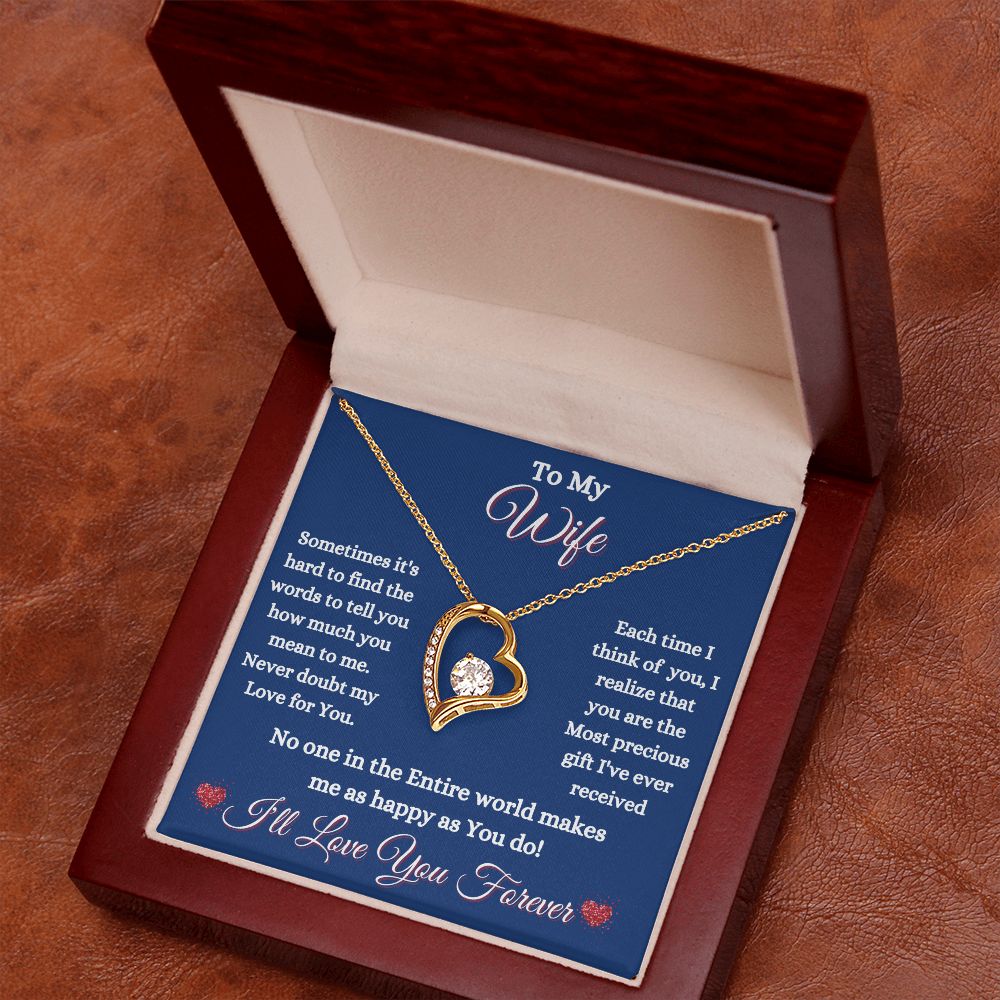 WIFE - TO MY WIFE - FOREVER LOVE NECKLACE (BLUE)
