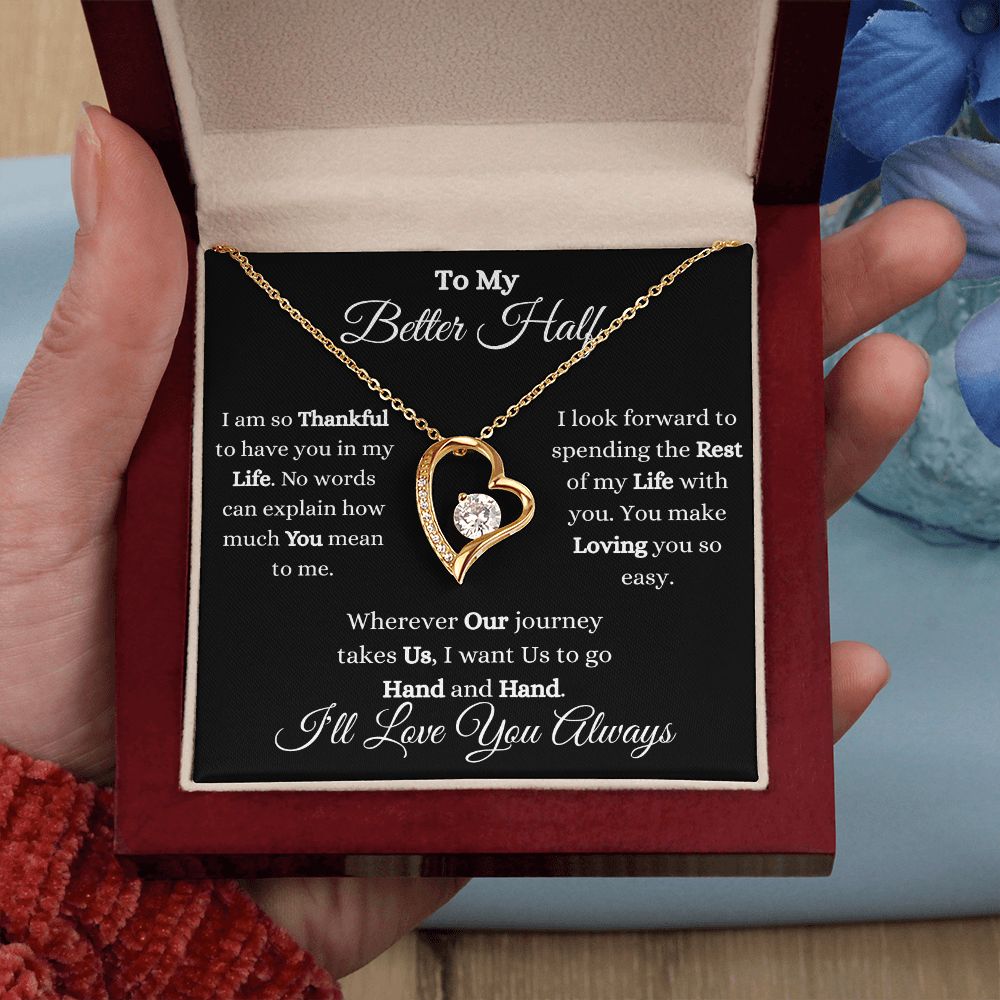 TO MY BETTER HALF - FOREVER LOVE NECKLACE (BLK)