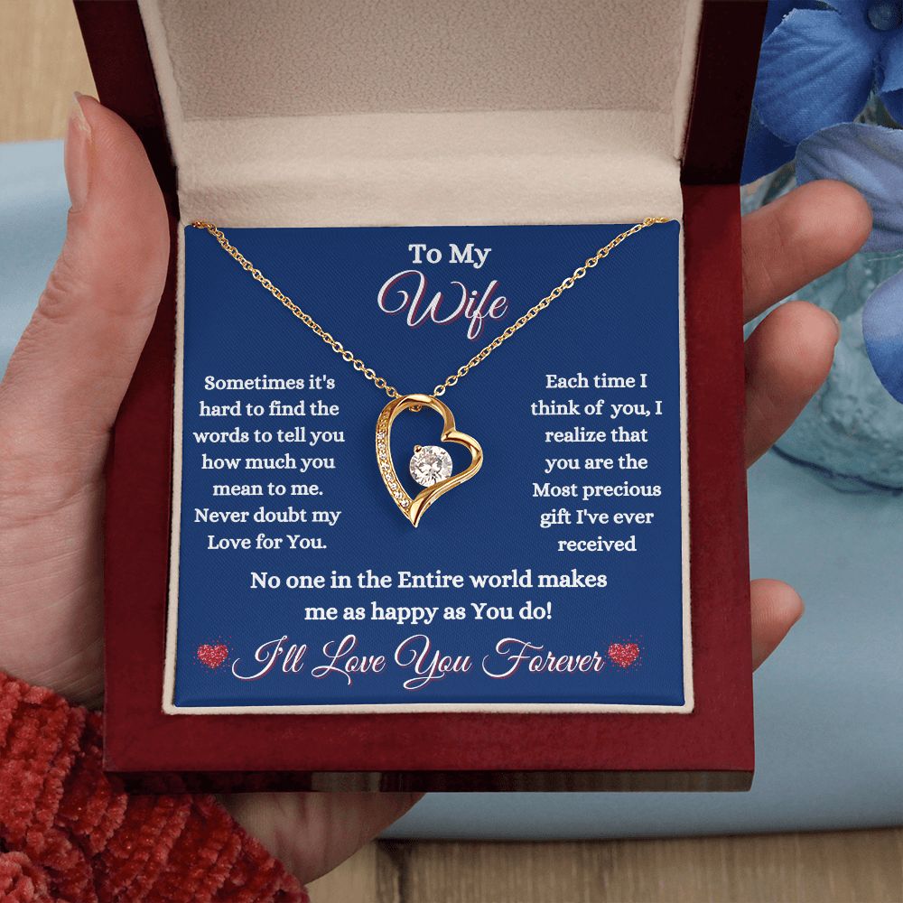 WIFE - TO MY WIFE - FOREVER LOVE NECKLACE (BLUE)
