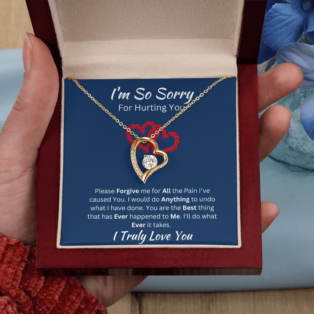 I'M SO SORRY - FOREVER LOVE NECKLACE - (BLUE)