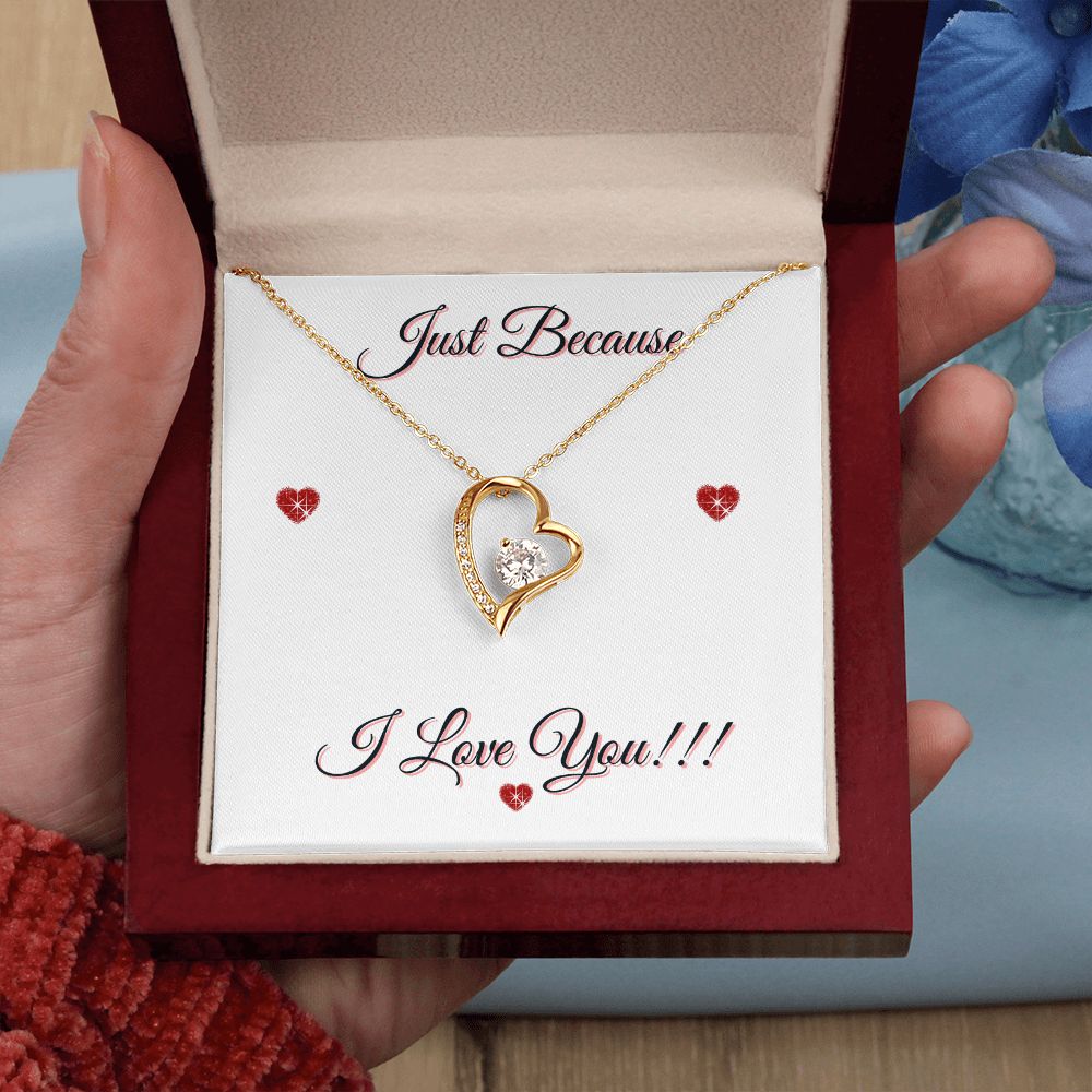 JUST BECAUSE - FOREVER LOVE NECKLACE - WHT