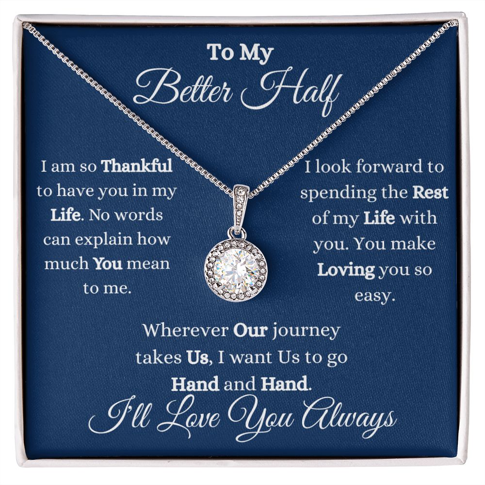 TO MY BETTER HALF - ETERNAL HOPE NECKLACE (BLUE)