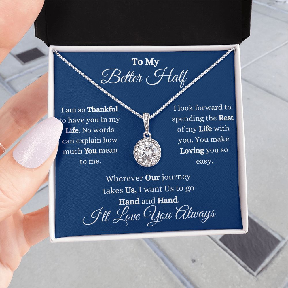 TO MY BETTER HALF - ETERNAL HOPE NECKLACE (BLUE)