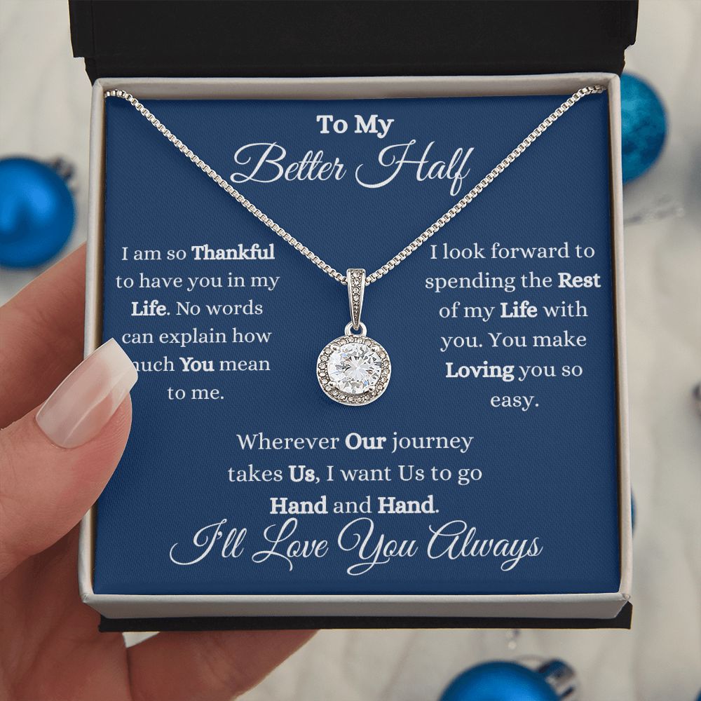 TO MY BETTER HALF - ETERNAL HOPE NECKLACE (BLUE)
