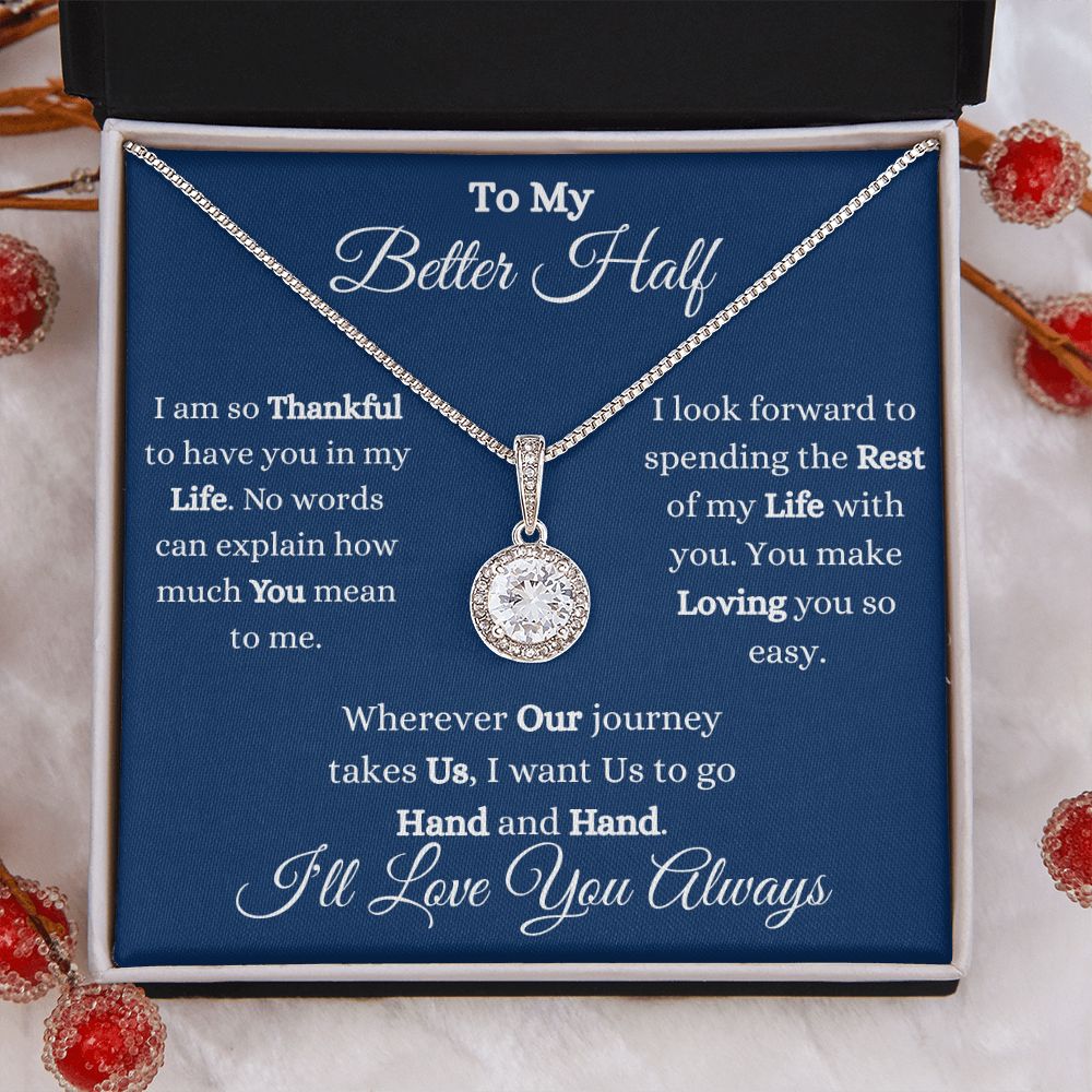 TO MY BETTER HALF - ETERNAL HOPE NECKLACE (BLUE)
