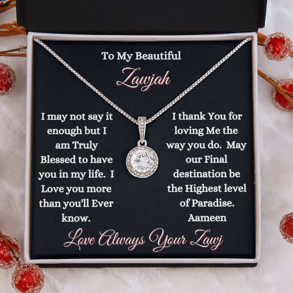 ZAWJAH - ETERNAL HOPE NECKLACE - BLK