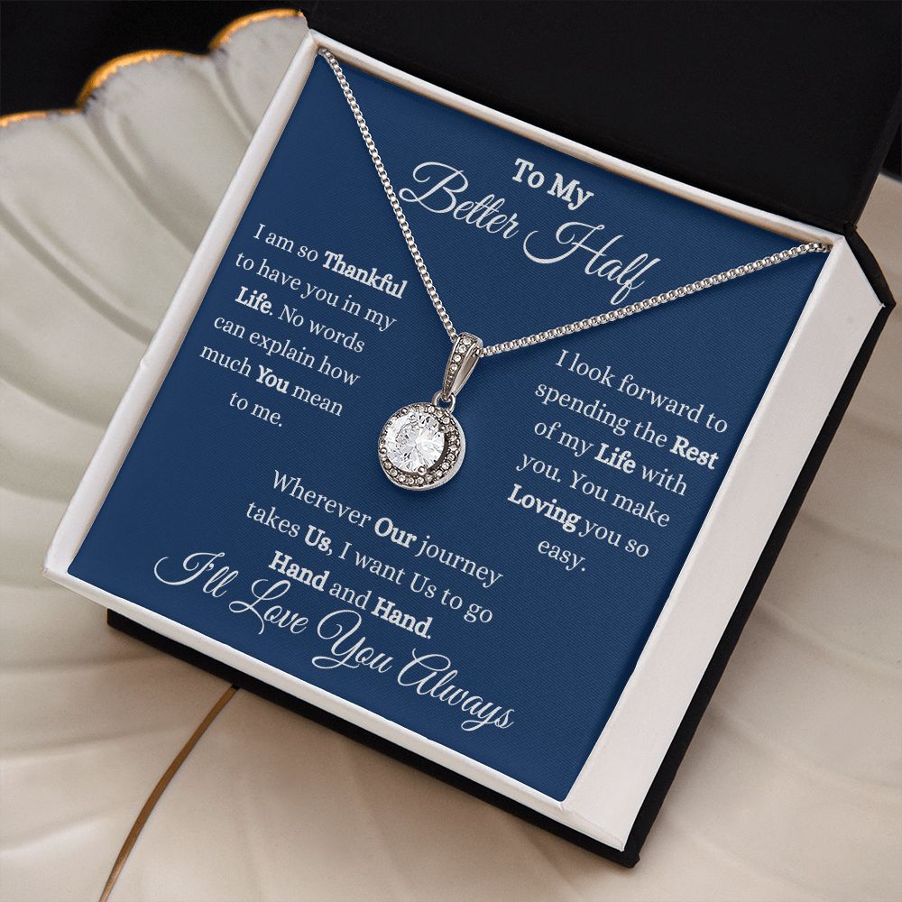 TO MY BETTER HALF - ETERNAL HOPE NECKLACE (BLUE)