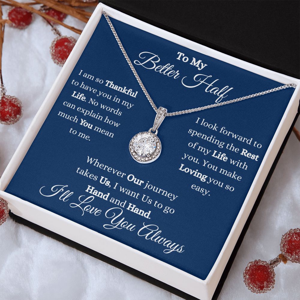 TO MY BETTER HALF - ETERNAL HOPE NECKLACE (BLUE)