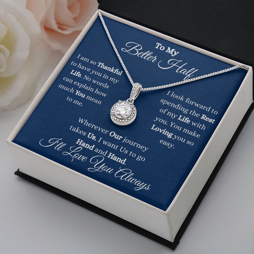 TO MY BETTER HALF - ETERNAL HOPE NECKLACE (BLUE)