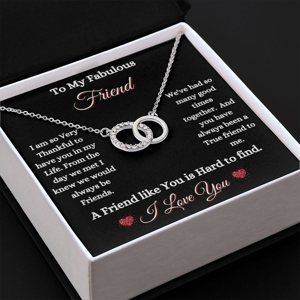 FRIEND - TO MY FABULOUS FRIEND - PERFECT PAIR NECKLACE (BLK)