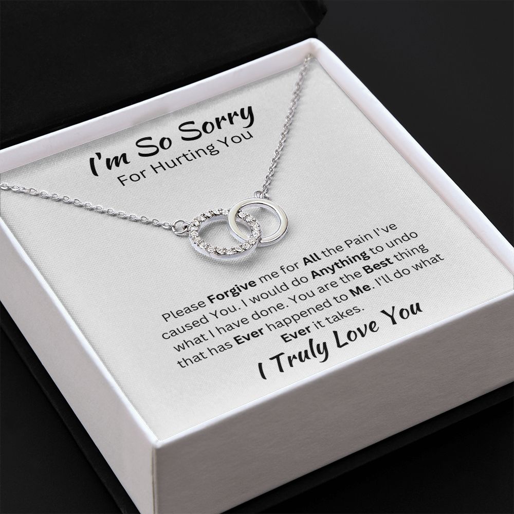 I'M SO SORRY FOR HURTING YOU - PERFECT PAIR NECKLACE - (WHITE)