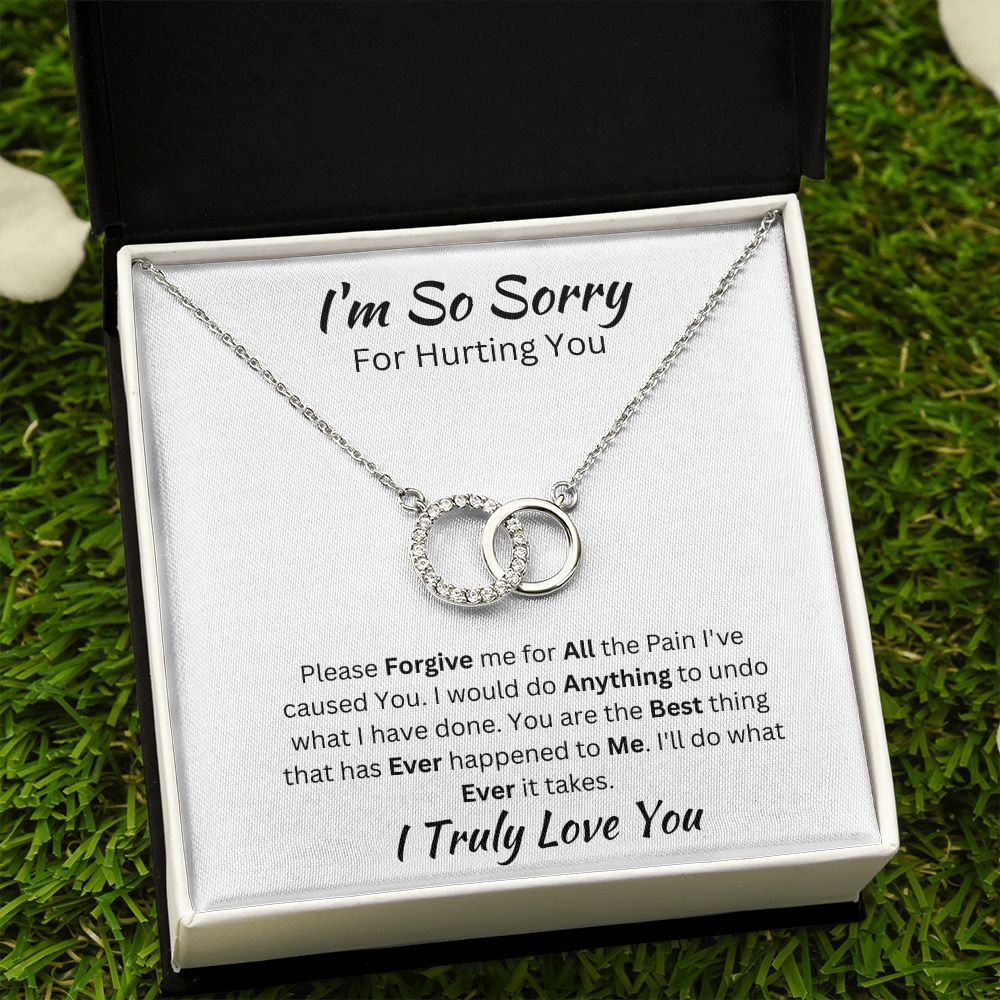 I'M SO SORRY FOR HURTING YOU - PERFECT PAIR NECKLACE - (WHITE)