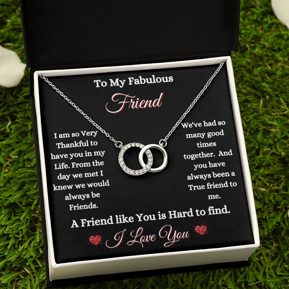 FRIEND - TO MY FABULOUS FRIEND - PERFECT PAIR NECKLACE (BLK)