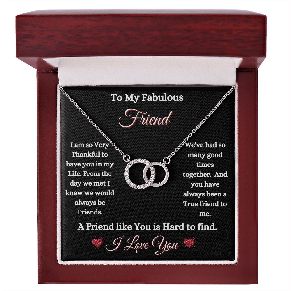 FRIEND - TO MY FABULOUS FRIEND - PERFECT PAIR NECKLACE (BLK)