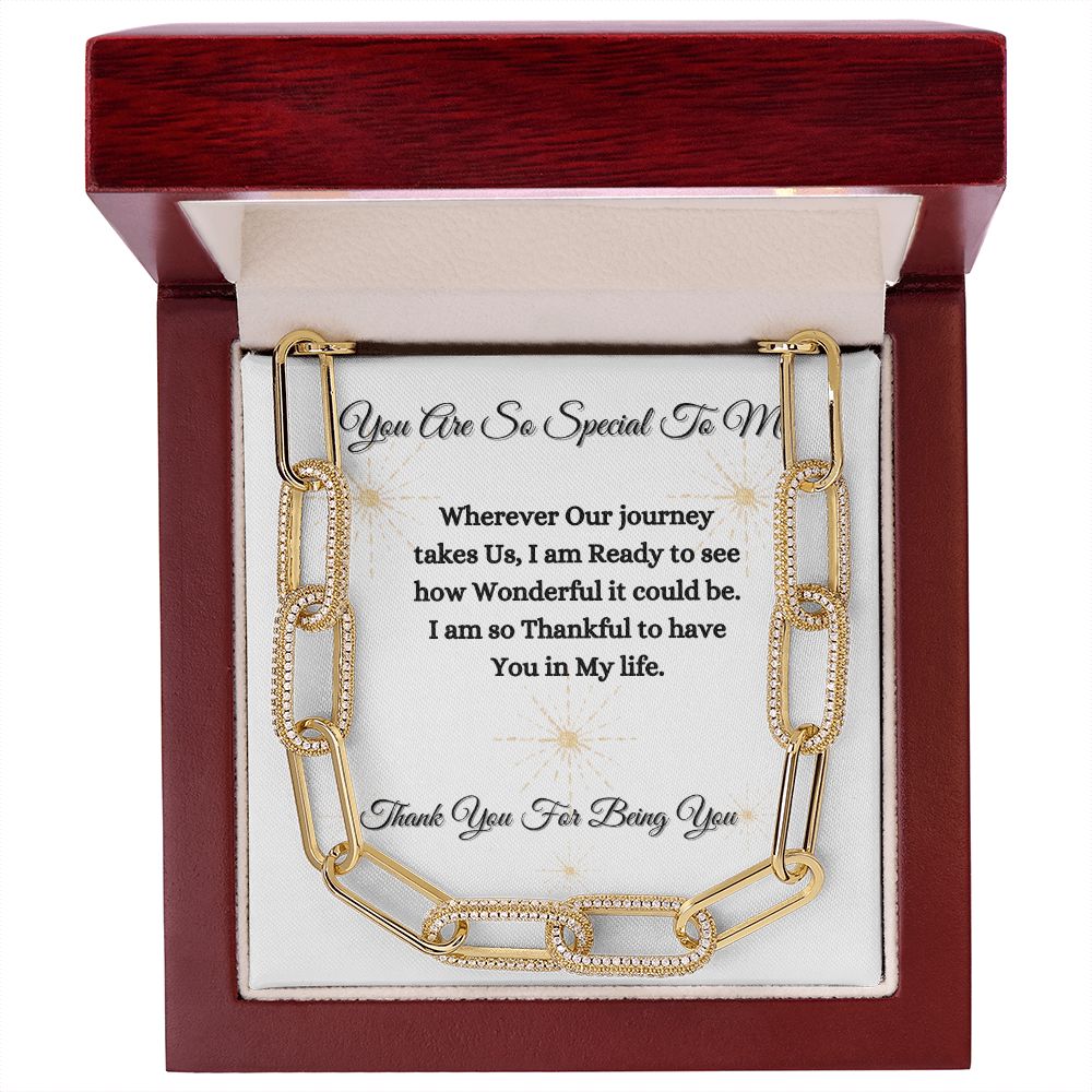 YOU ARE SO SPECIAL TO ME - UNISEX - FOREVER LINK NECKLACE - (WHITE)