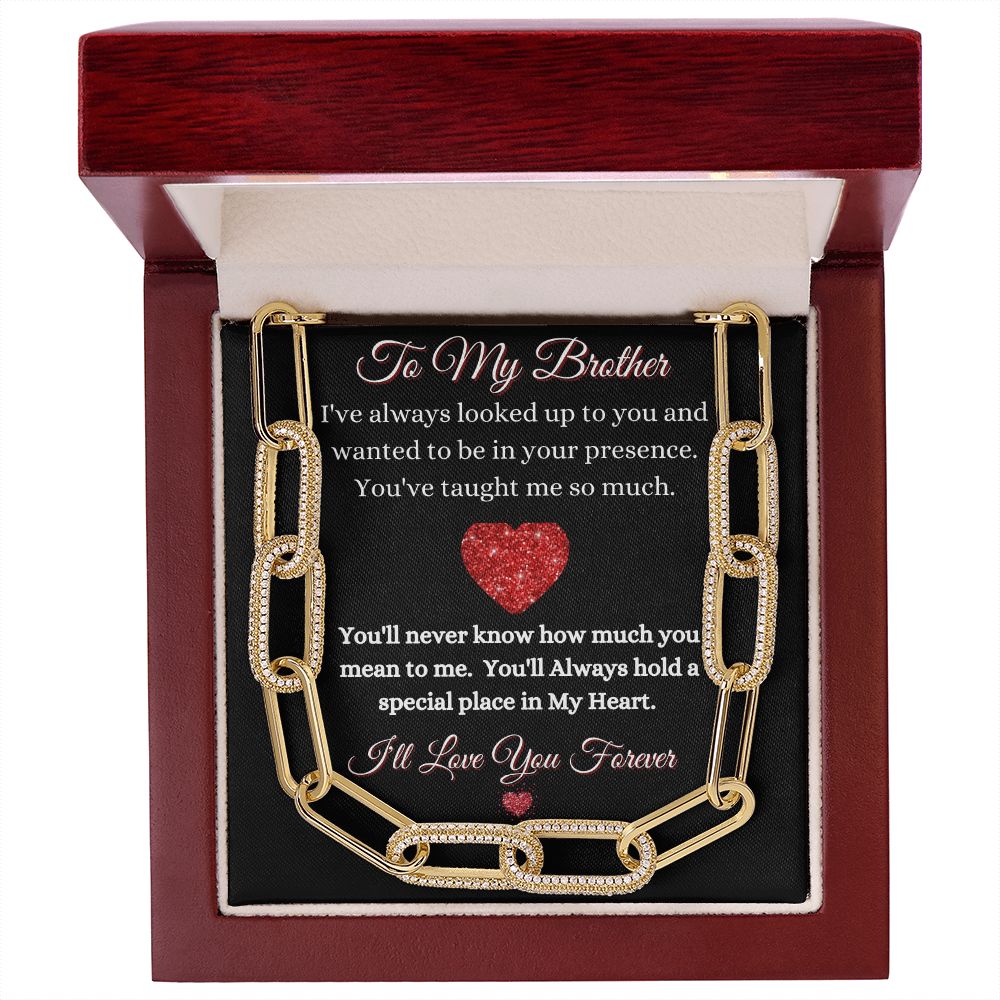 BROTHER - FOREVER LINKED UNISEX CHAIN - (BLK)