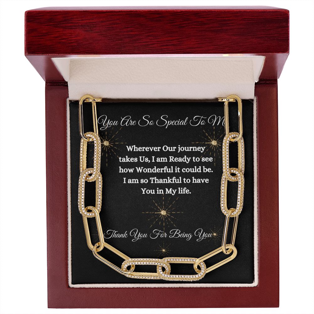 YOU ARE SO SPECIAL TO ME - UNISEX - FOREVER LINK NECKLACE - (BLK)