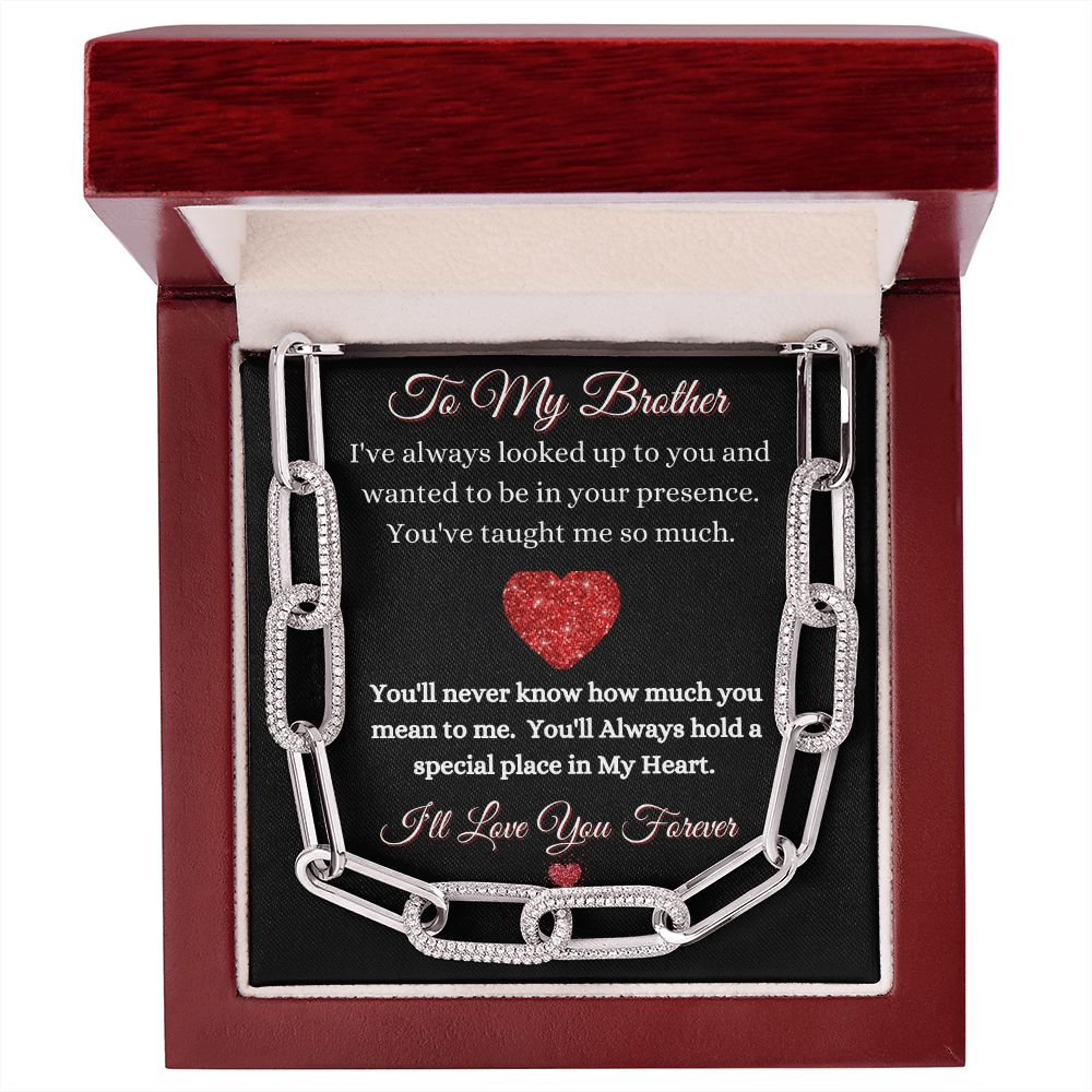 Brother Necklace Linked Chain  Father Son Nephew gifts Ms. Leah's Place