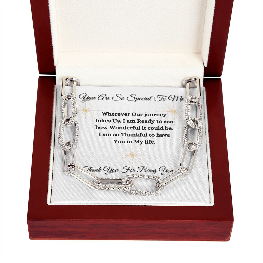 YOU ARE SO SPECIAL TO ME - UNISEX - FOREVER LINK NECKLACE - (WHITE)