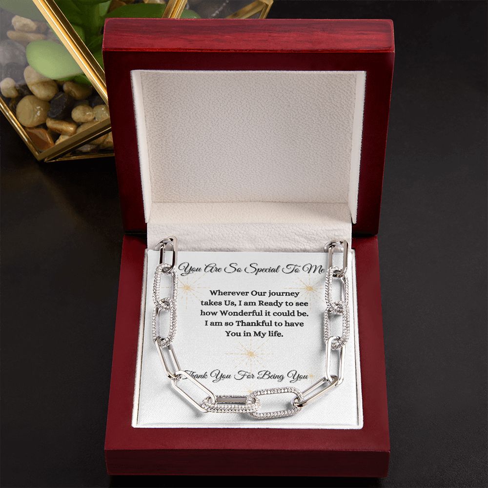 YOU ARE SO SPECIAL TO ME - FOREVER LINKED UNISEX CHAIN - (WHT)