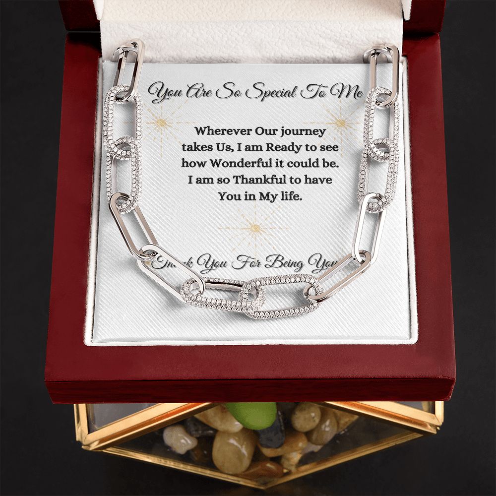 YOU ARE SO SPECIAL TO ME - UNISEX - FOREVER LINK NECKLACE - (WHITE)