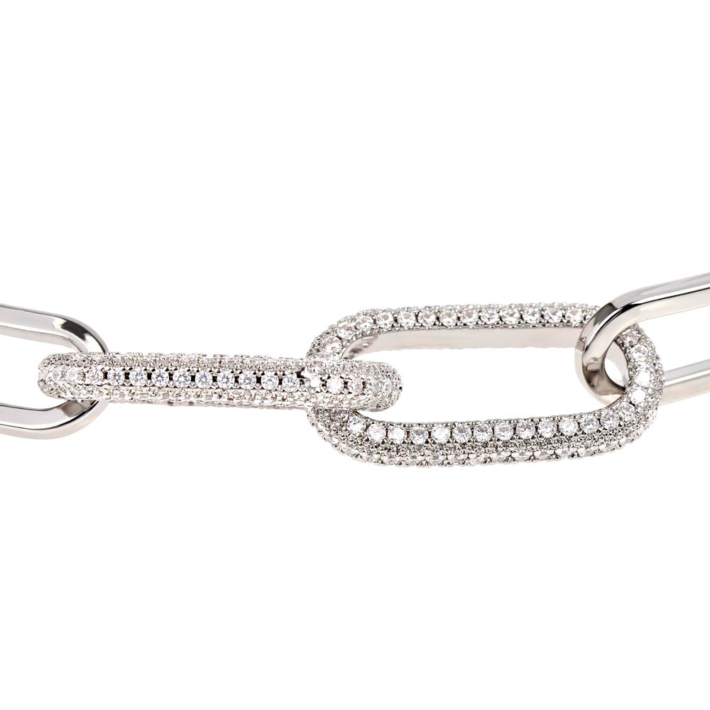 FATHER -TO THE FATHER THAT STEPPED UP -FOREVER UNISEX LINKED CHAIN (BLUE)