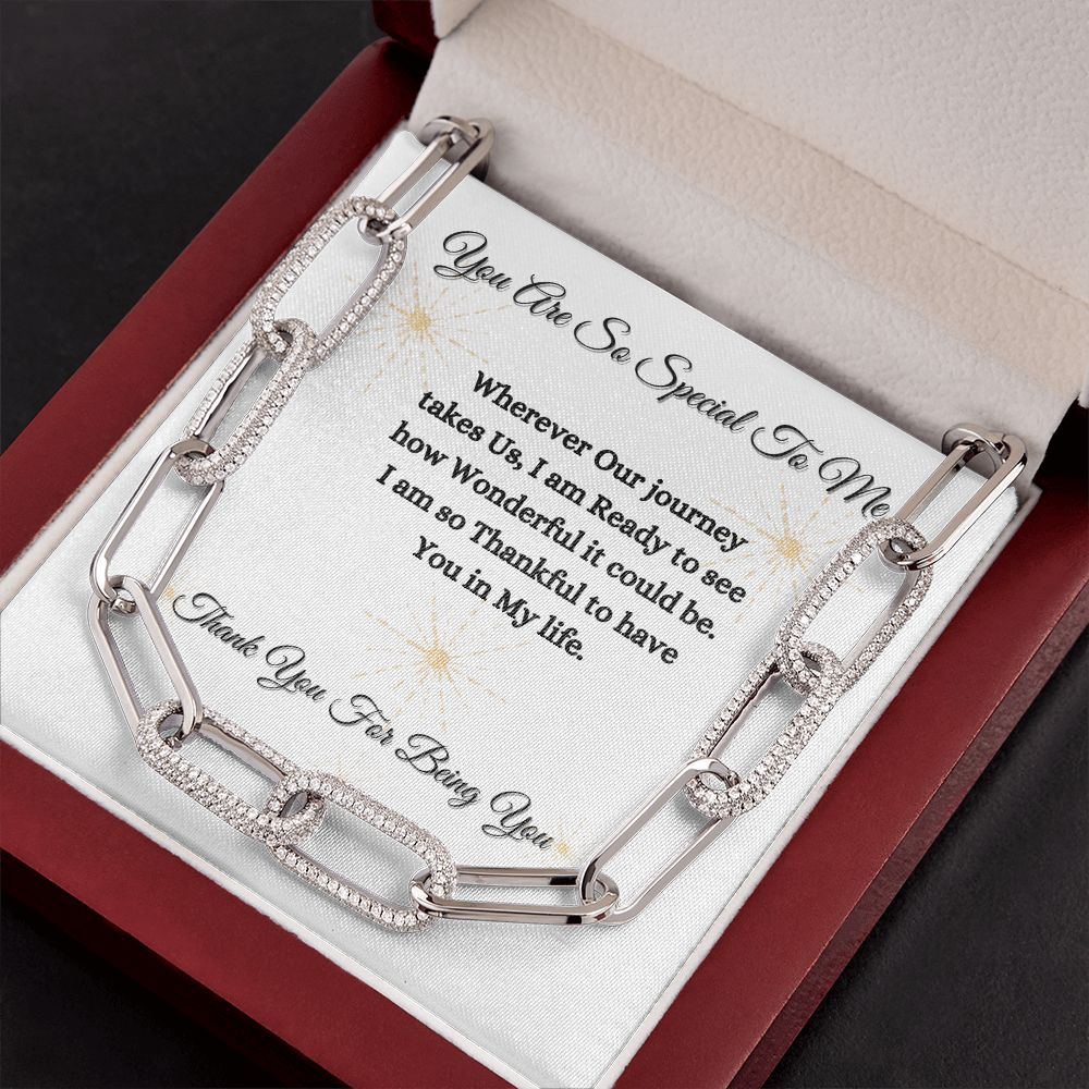 YOU ARE SO SPECIAL TO ME - UNISEX - FOREVER LINK NECKLACE - (WHITE)
