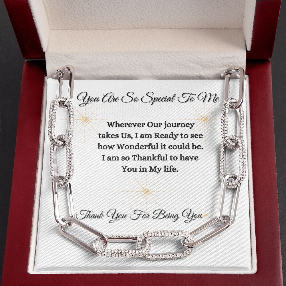 YOU ARE SO SPECIAL TO ME - UNISEX - FOREVER LINK NECKLACE - (WHITE)