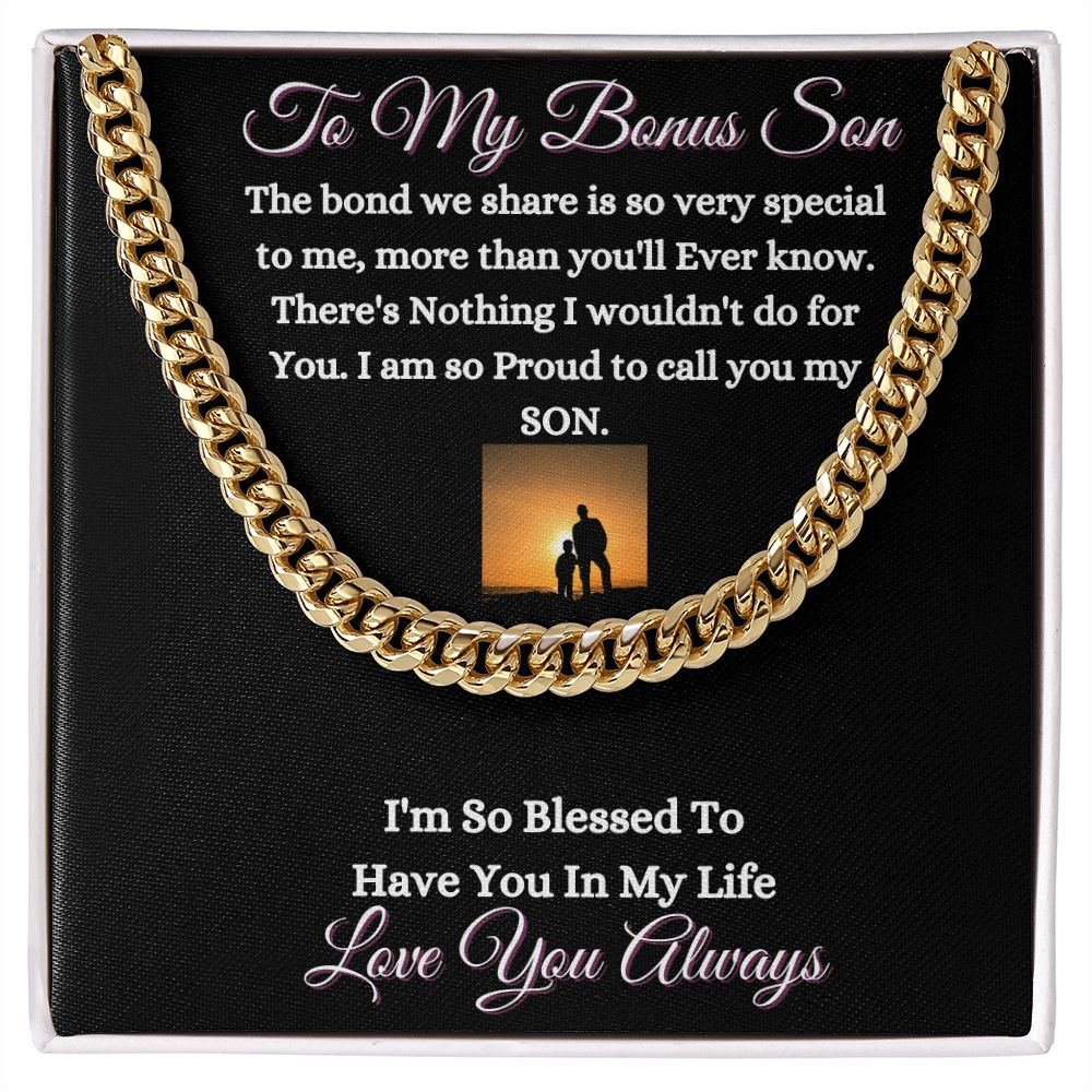 BONUS SON - CUBAN LINK UNISEX CHAIN - (BLK)