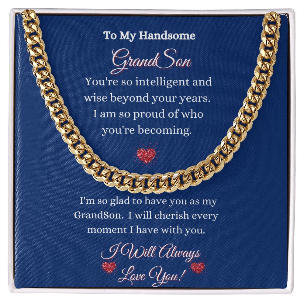 GRANDSON - CUBAN LINK CHAIN - (BLUE)