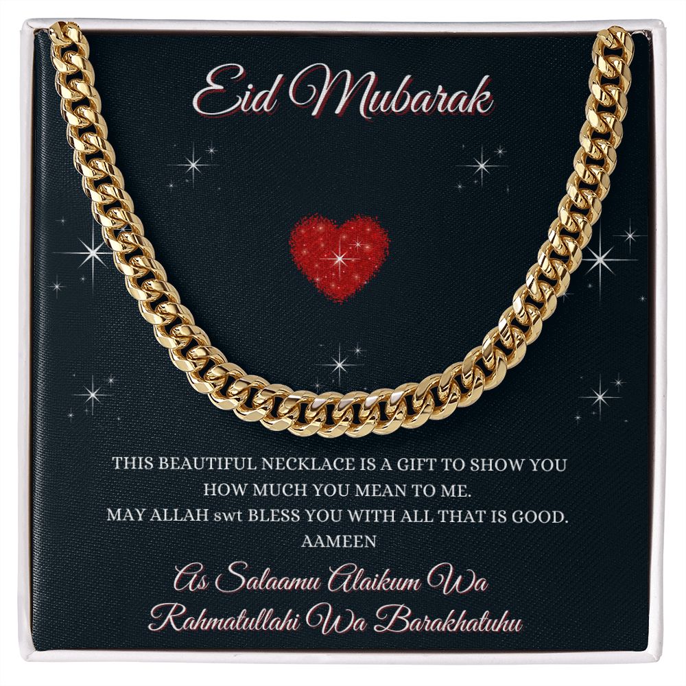 EID MUBARAK - CUBAN LINK CHAIN - BLK