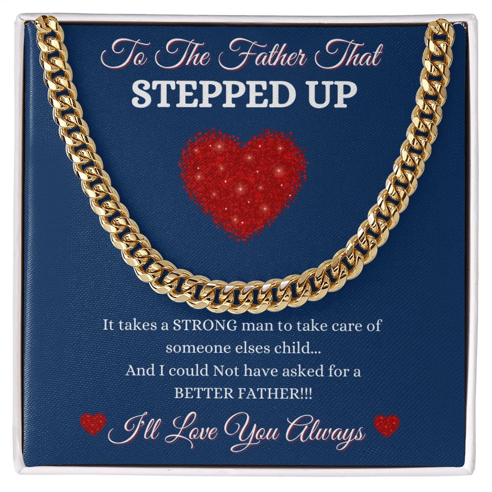 FATHER THAT STEPPED UP - CUBAN LINK CHAIN - BLUE