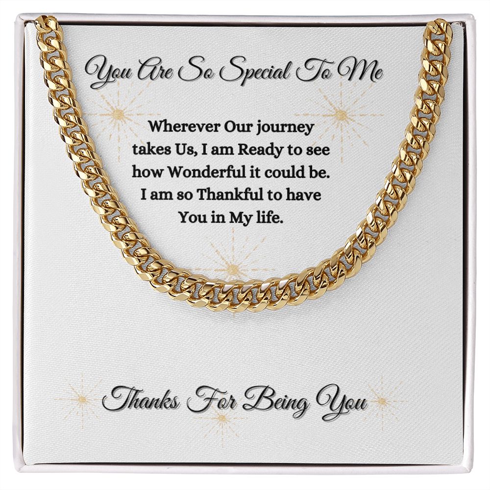 YOU ARE SO SPECIAL TO ME - CUBAN LINK UNISEX CHAIN - (WHT)