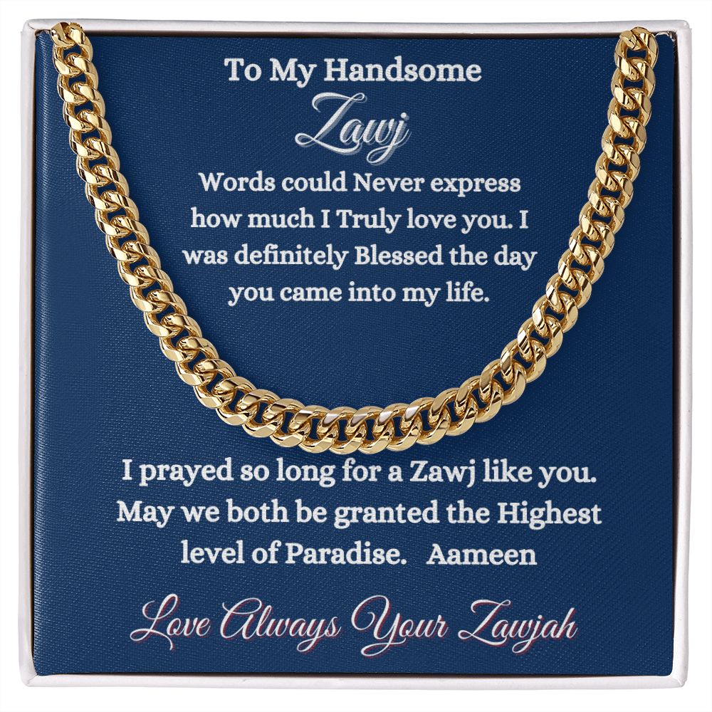 ZAWJ - CUBAN LINK CHAIN - BLUE