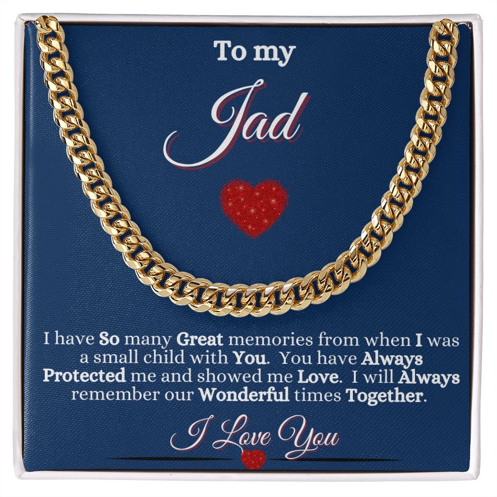 JAD/GRANDFATHER - CUBAN LINK CHAIN - BLUE