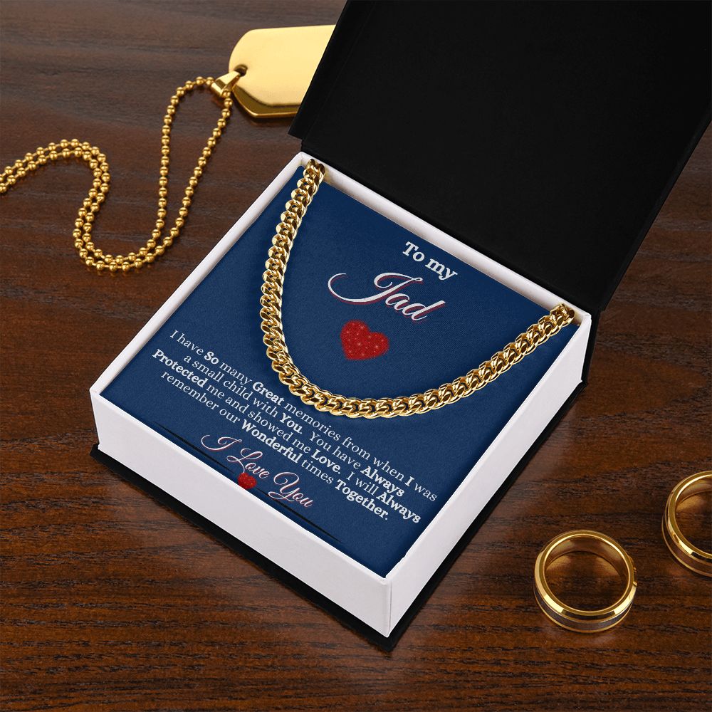JAD/GRANDFATHER - CUBAN LINK CHAIN - BLUE