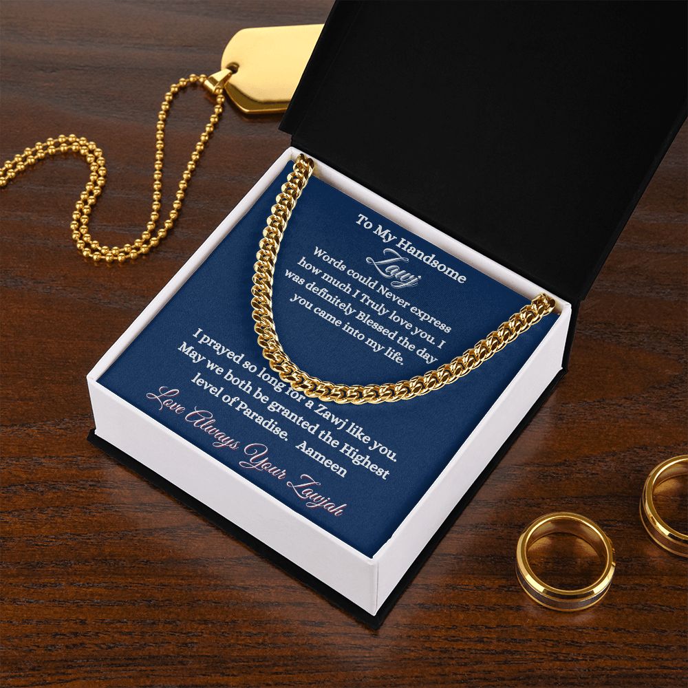 ZAWJ - CUBAN LINK CHAIN - BLUE