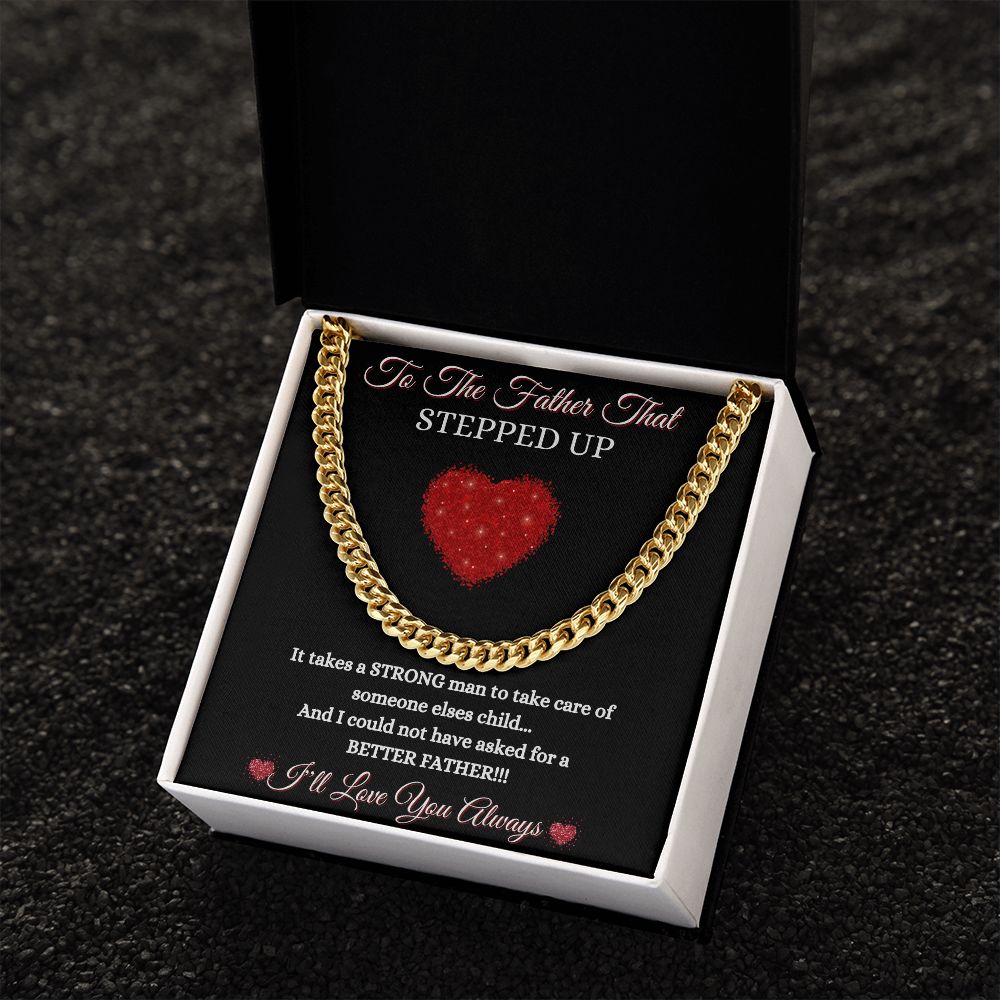 FATHER THAT STEPPED UP - CUBAN LINK CHAIN - BLK