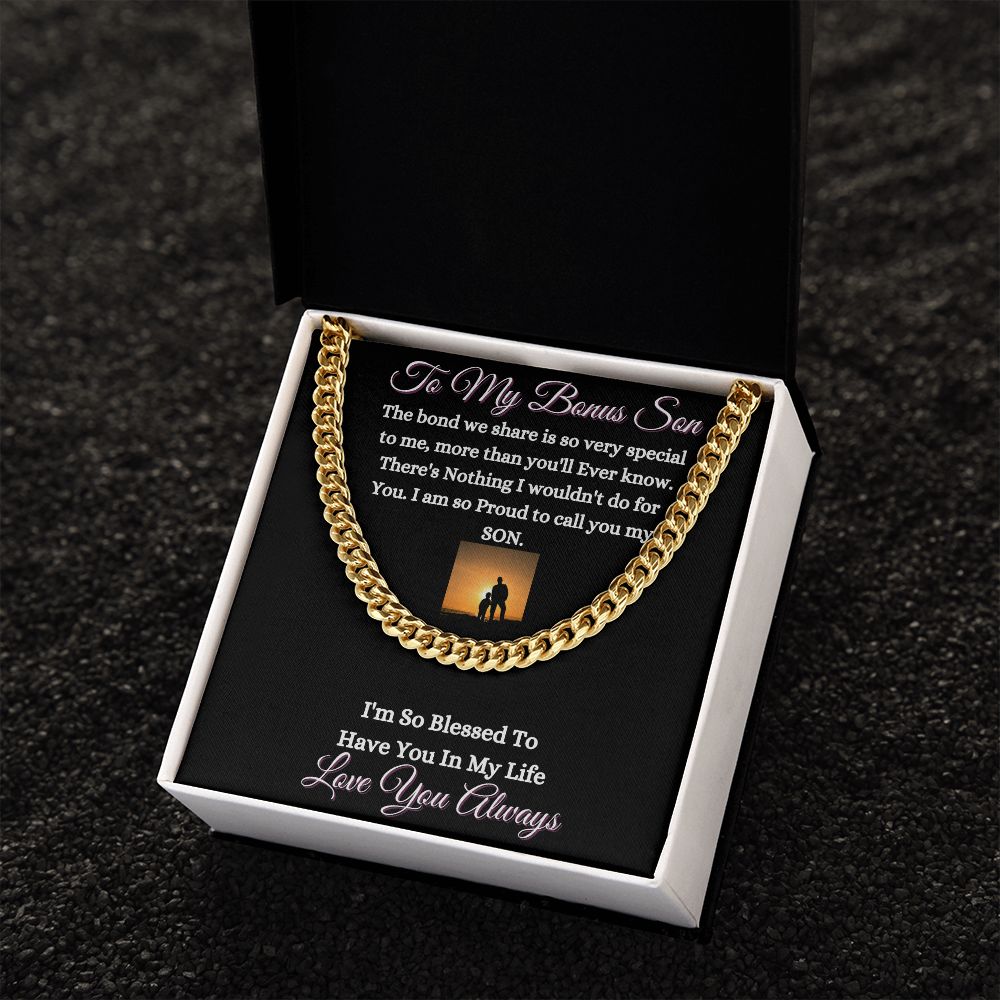BONUS SON - CUBAN LINK UNISEX CHAIN - (BLK)