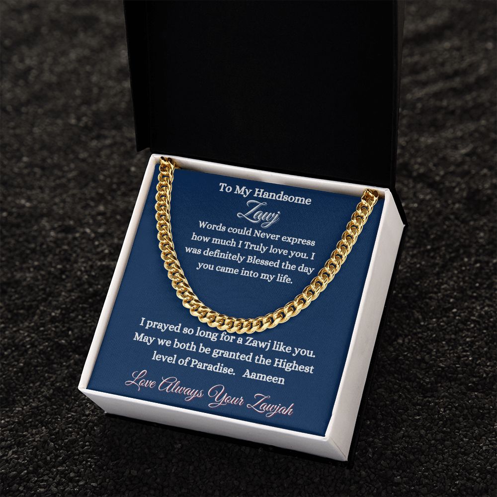 ZAWJ - CUBAN LINK CHAIN - BLUE