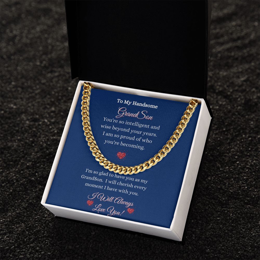 GRANDSON - CUBAN LINK CHAIN - (BLUE)