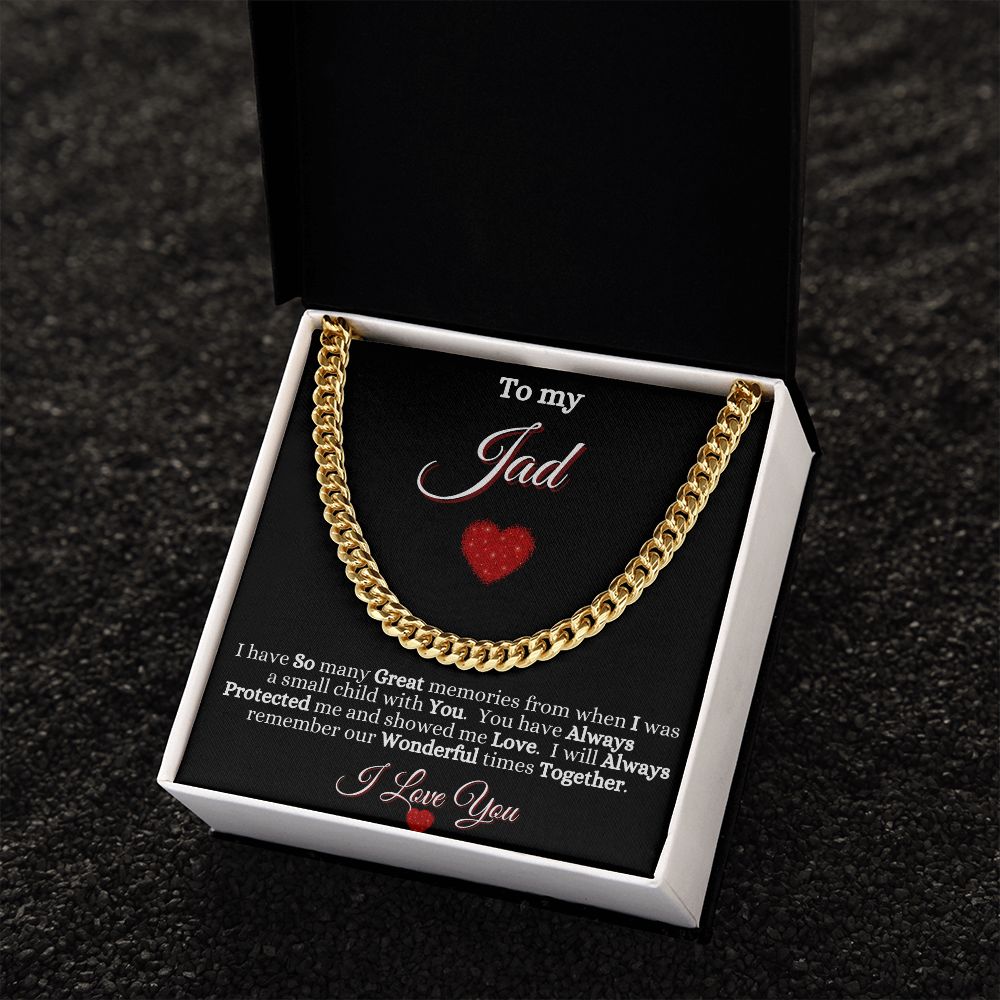 JAD/GRANDFATHER - CUBAN LINK CHAIN -BLK
