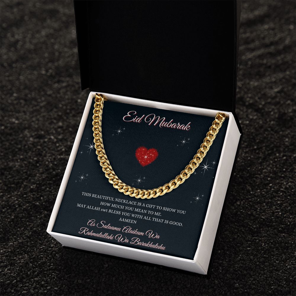 EID MUBARAK - CUBAN LINK CHAIN - BLK