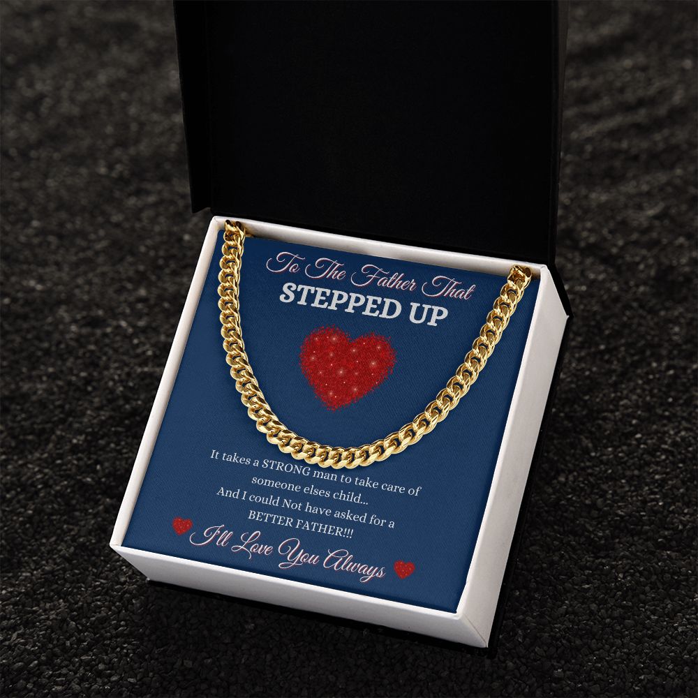 FATHER THAT STEPPED UP - CUBAN LINK CHAIN - BLUE