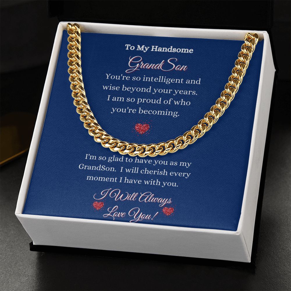 GRANDSON - CUBAN LINK CHAIN - (BLUE)