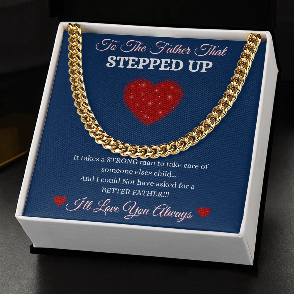 FATHER THAT STEPPED UP - CUBAN LINK CHAIN - BLUE