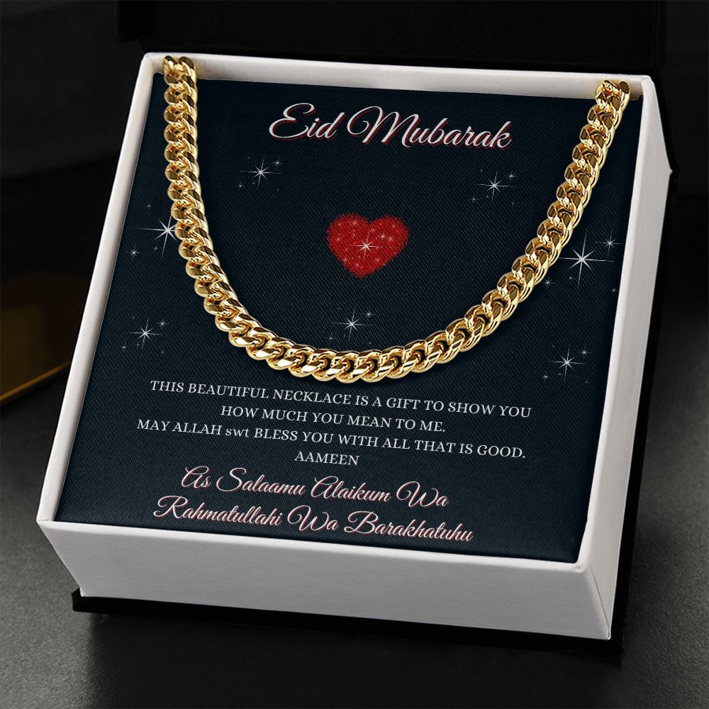 EID MUBARAK - CUBAN LINK CHAIN - BLK