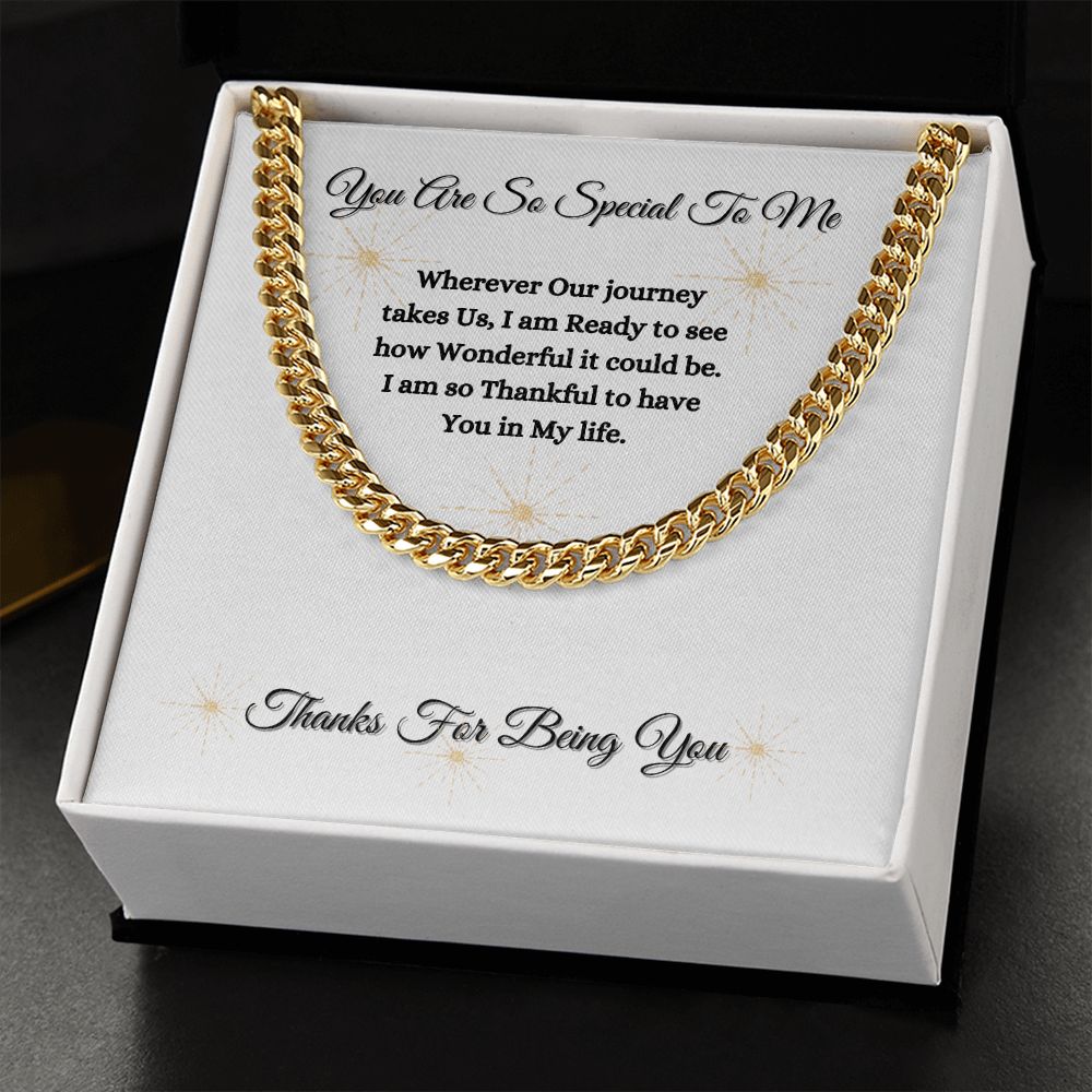 YOU ARE SO SPECIAL TO ME - CUBAN LINK UNISEX CHAIN - (WHT)