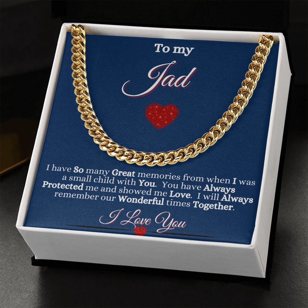 JAD/GRANDFATHER - CUBAN LINK CHAIN - BLUE