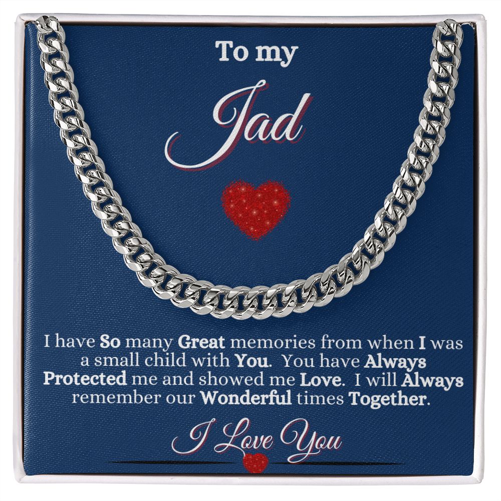 JAD/GRANDFATHER - CUBAN LINK CHAIN - BLUE